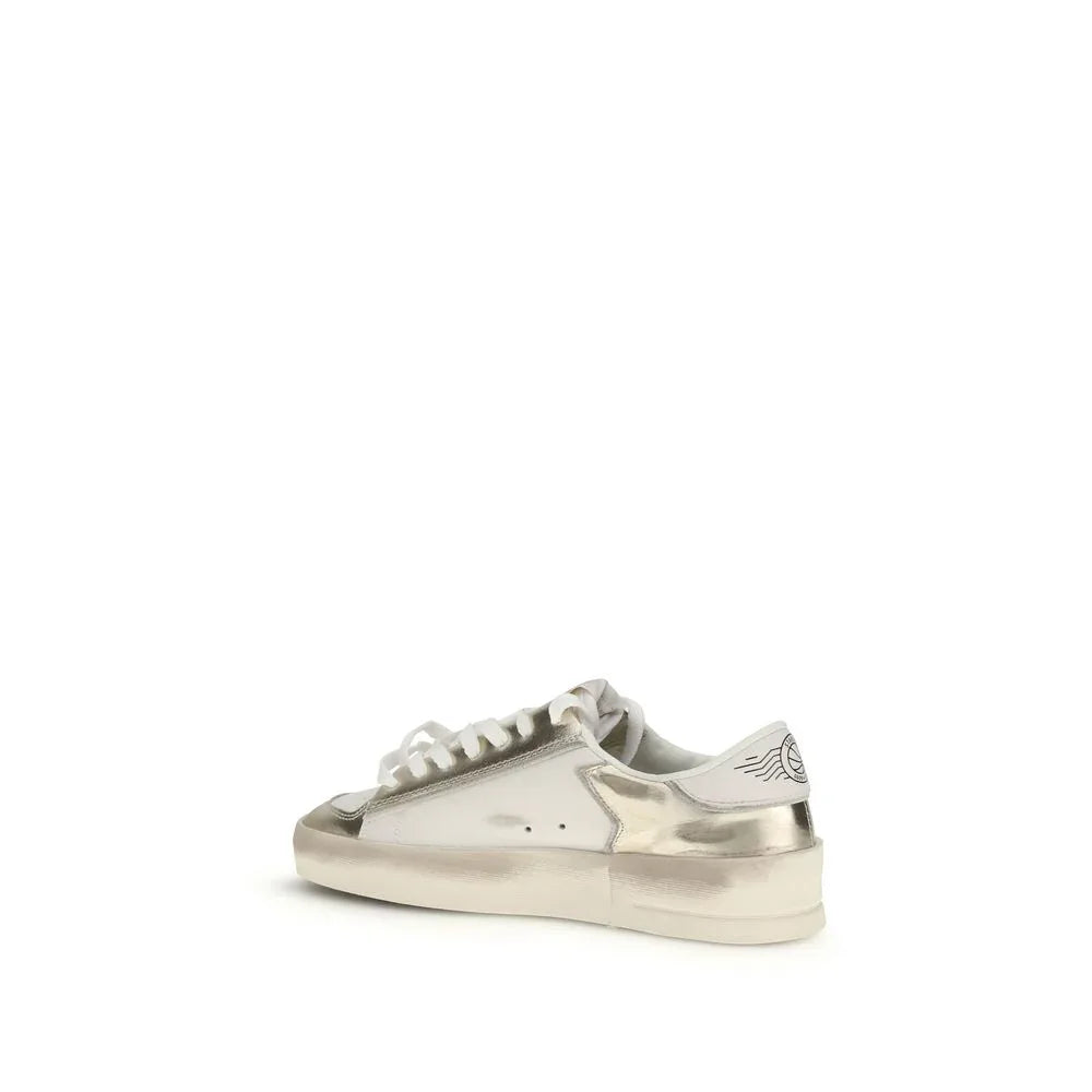 Golden Goose Gold Calf Leather Bos Taurus Low Top Sneakers - Zeiniez