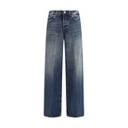 Haikure Blue Cotton Relaxed Fit Jeans