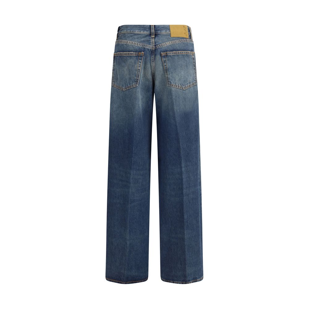 Haikure Blue Cotton Relaxed Fit Jeans