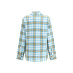God's True Cashmere Blue Cashmere Pattern Shirt - Zeiniez