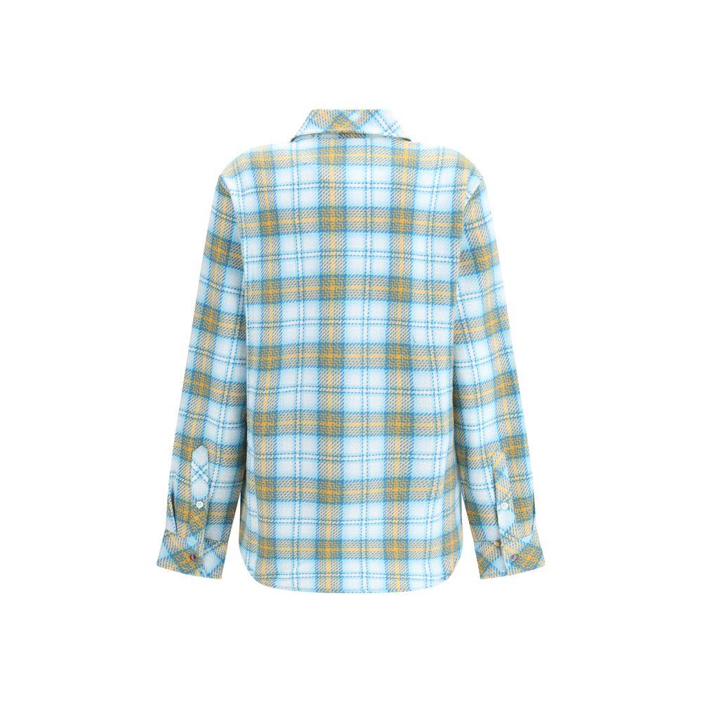 God's True Cashmere Blue Cashmere Pattern Shirt - Zeiniez