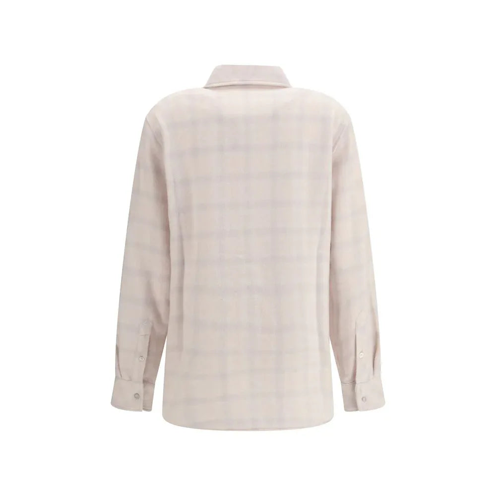 God's True Cashmere White Cashmere Pattern Shirt - Zeiniez