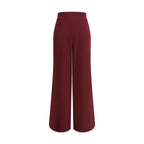 Brunello Cucinelli Bordeaux Wool Casual Pants