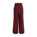 Brunello Cucinelli Bordeaux Wool Casual Pants