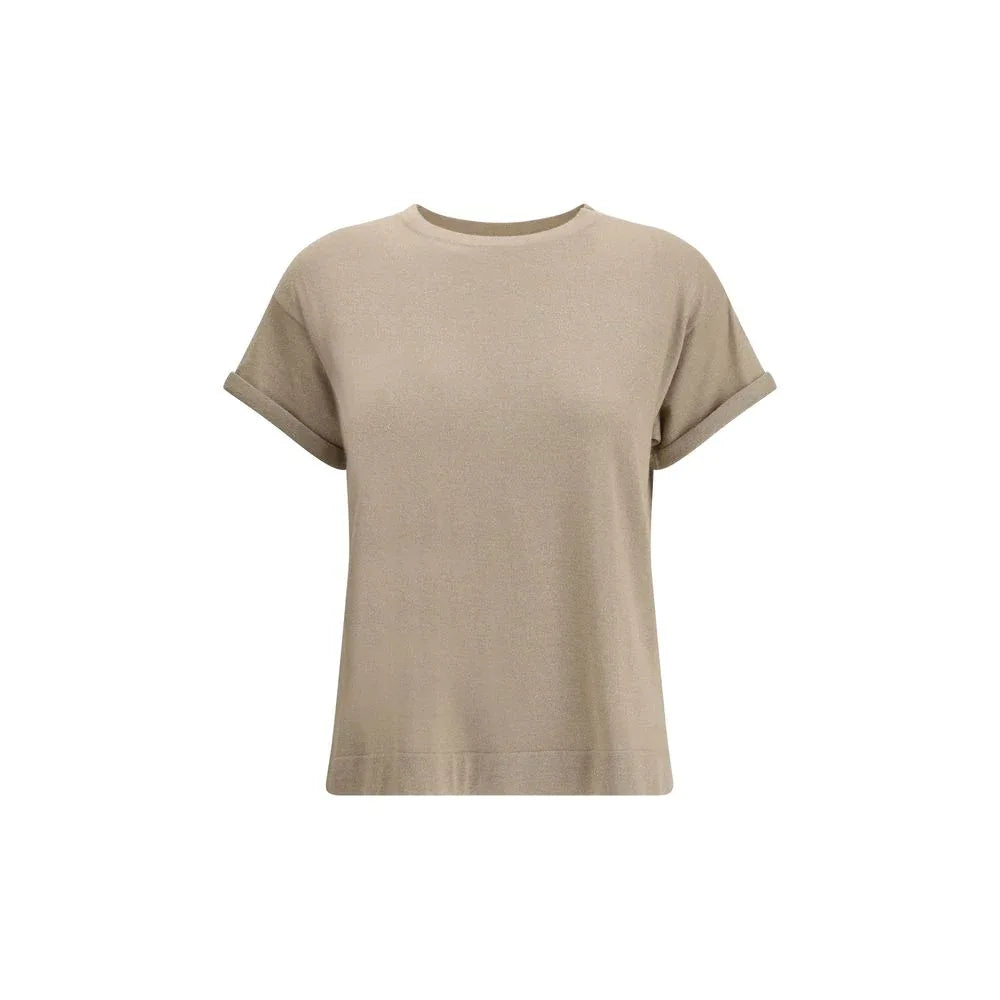 Brunello Cucinelli Beige Nylon T-Shirt - Zeiniez