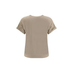 Brunello Cucinelli Beige Nylon T-Shirt - Zeiniez