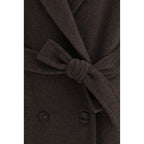 Brunello Cucinelli Brown Fleece Wool Coat