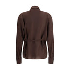 Brunello Cucinelli Brown Polyester Dress Shirt - Zeiniez