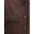 Brunello Cucinelli Brown Polyester Dress Shirt - Zeiniez