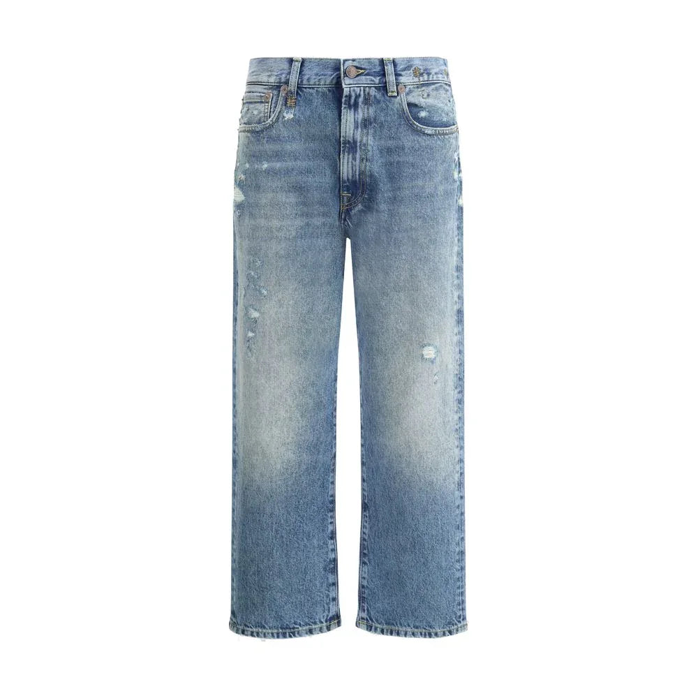 R13 Blue Cotton Boyfriend Jeans - Zeiniez