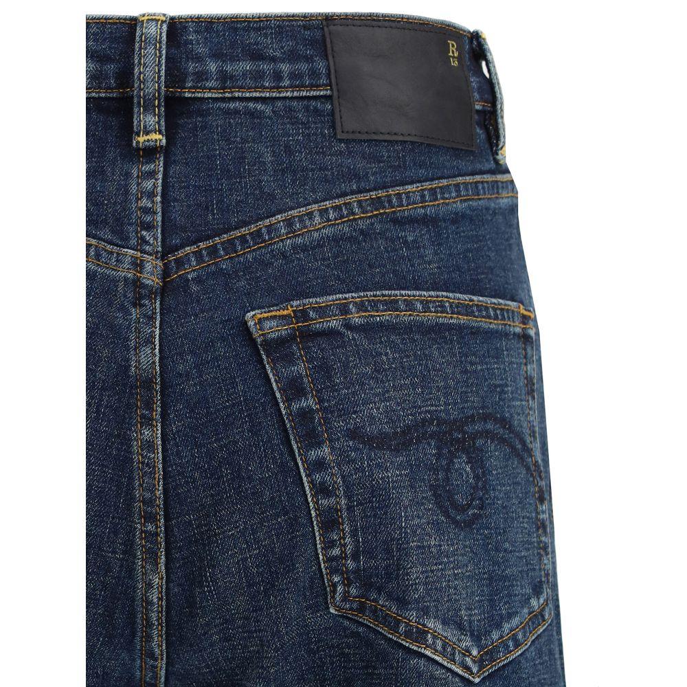 R13 Blue Cotton Straight-Leg Jeans - Zeiniez