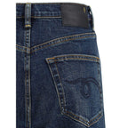 R13 Blue Cotton Straight-Leg Jeans - Zeiniez