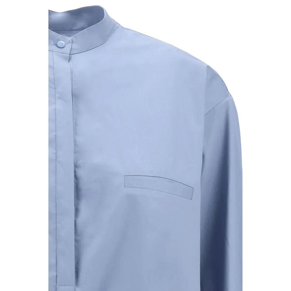 SA SU PHI Blue Cotton Shirt - Zeiniez