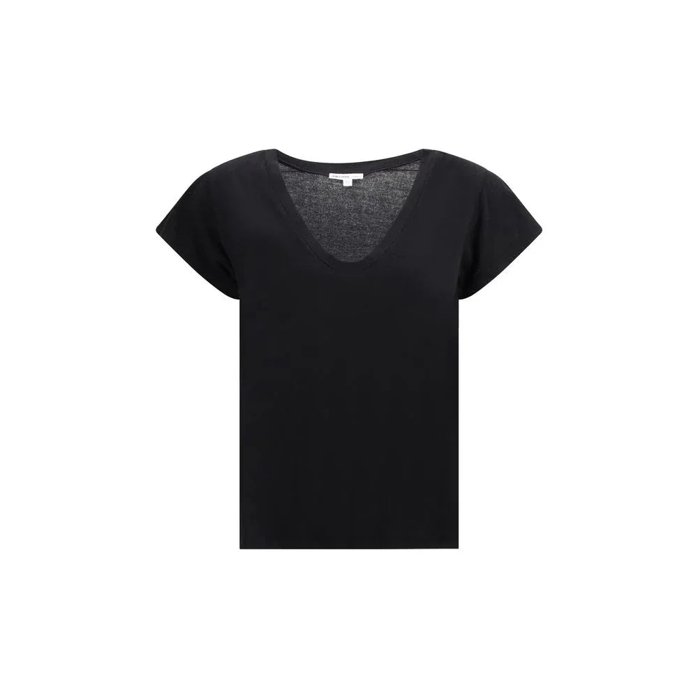 James Perse Black Cotton T-Shirt - Zeiniez
