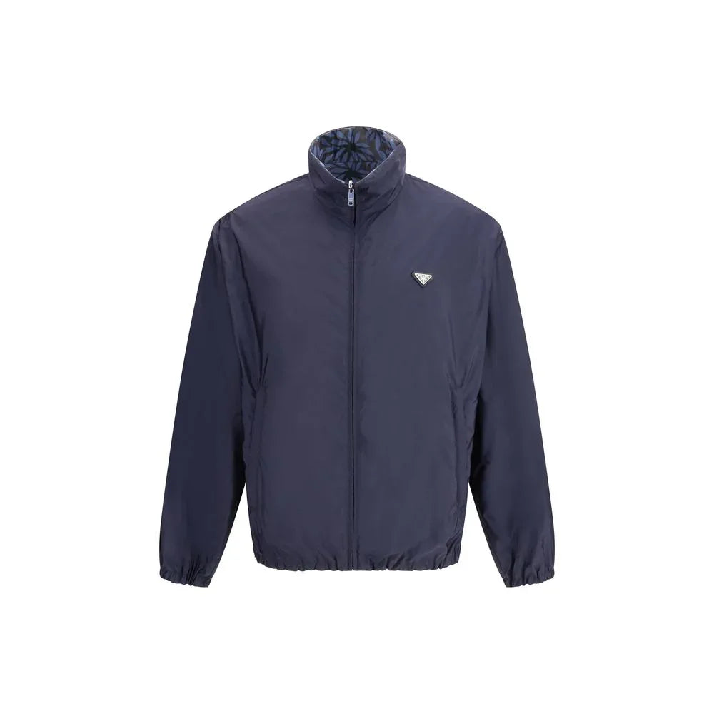 Prada Blue Recycled Polyamide Shell Jacket - Zeiniez