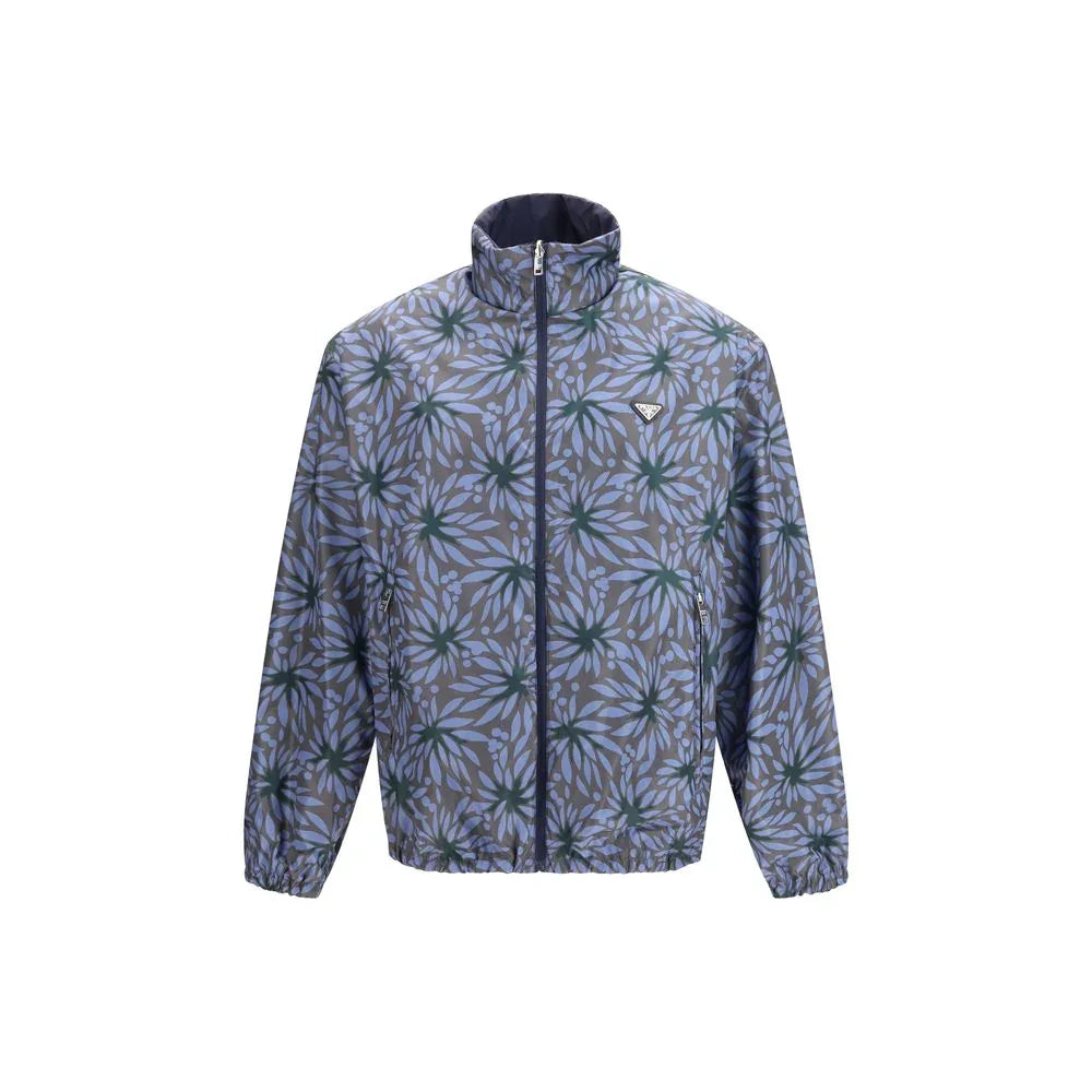Prada Blue Recycled Polyamide Shell Jacket - Zeiniez