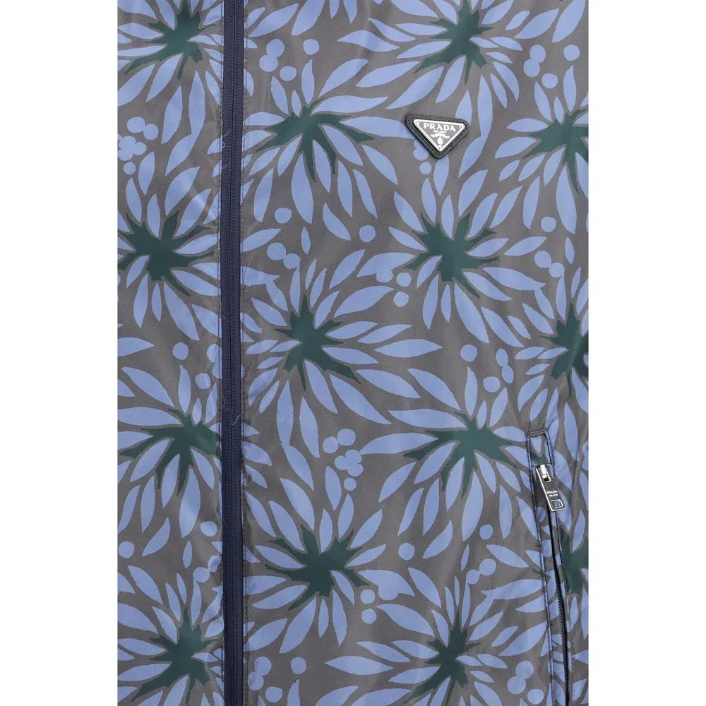 Prada Blue Recycled Polyamide Shell Jacket - Zeiniez