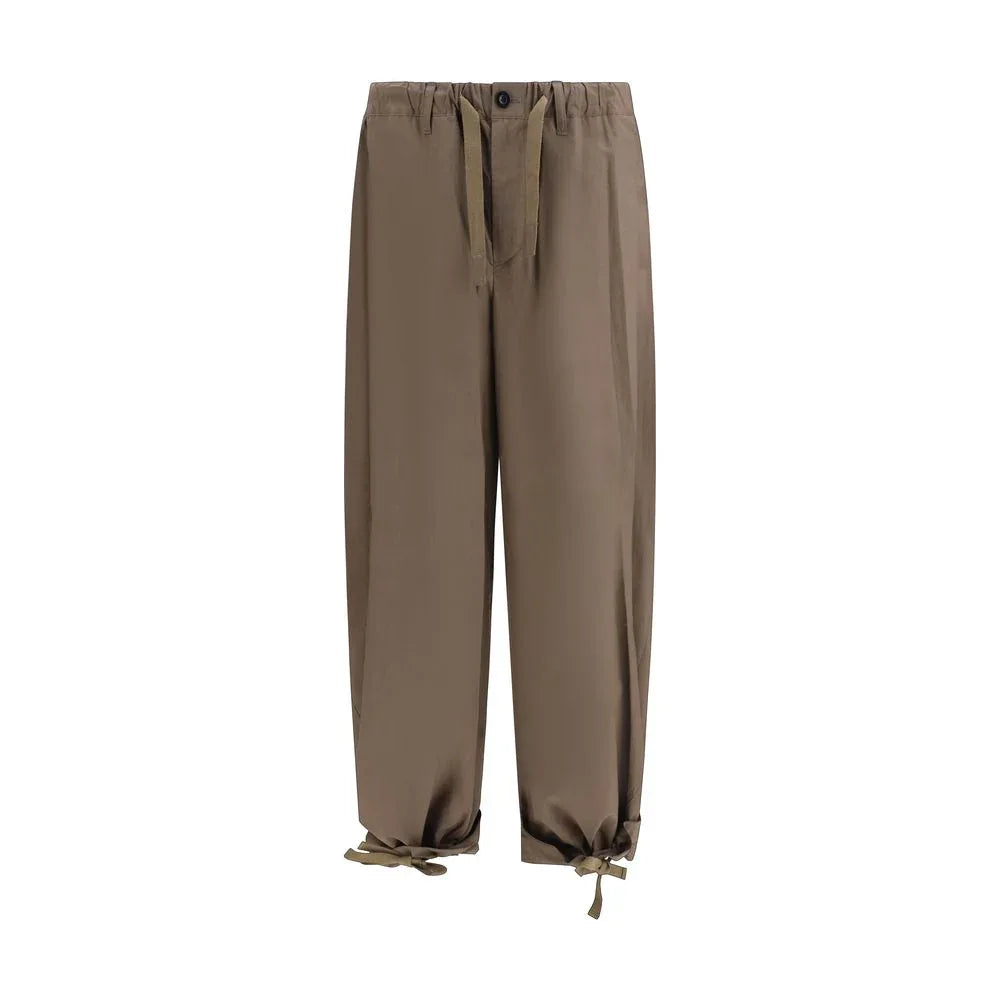 Sacai Brown Cotton Casual Pants - Zeiniez