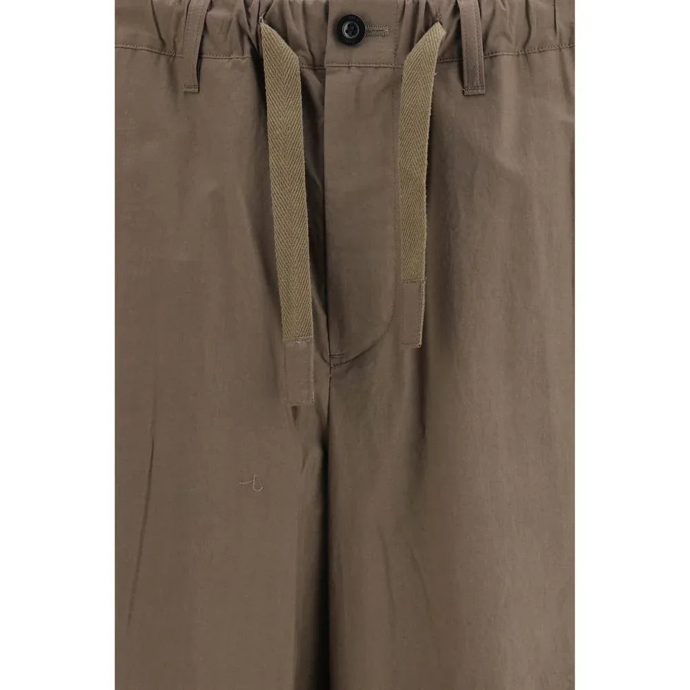 Sacai Brown Cotton Casual Pants - Zeiniez