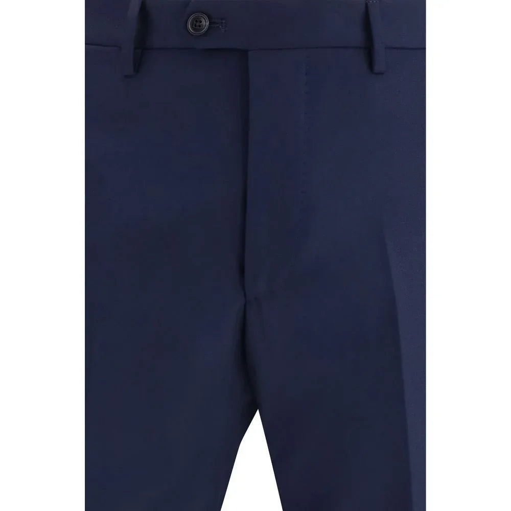 Tagliatore Blue Fleece Wool Two-Piece Suit - Zeiniez