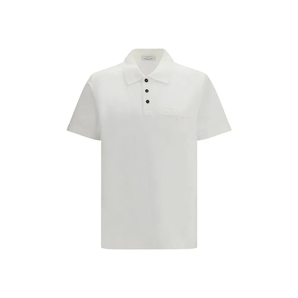 Ferragamo White Cotton Polo Shirt - Zeiniez