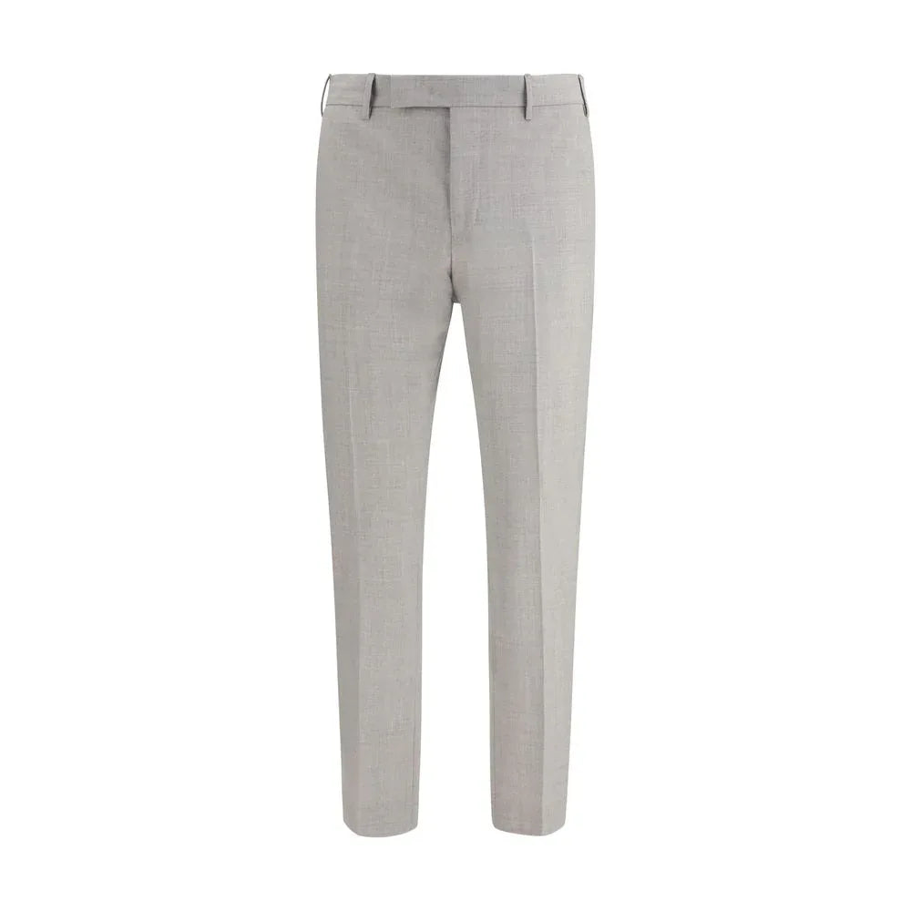 PT Torino Gray Fleece Wool Dress Pants - Zeiniez