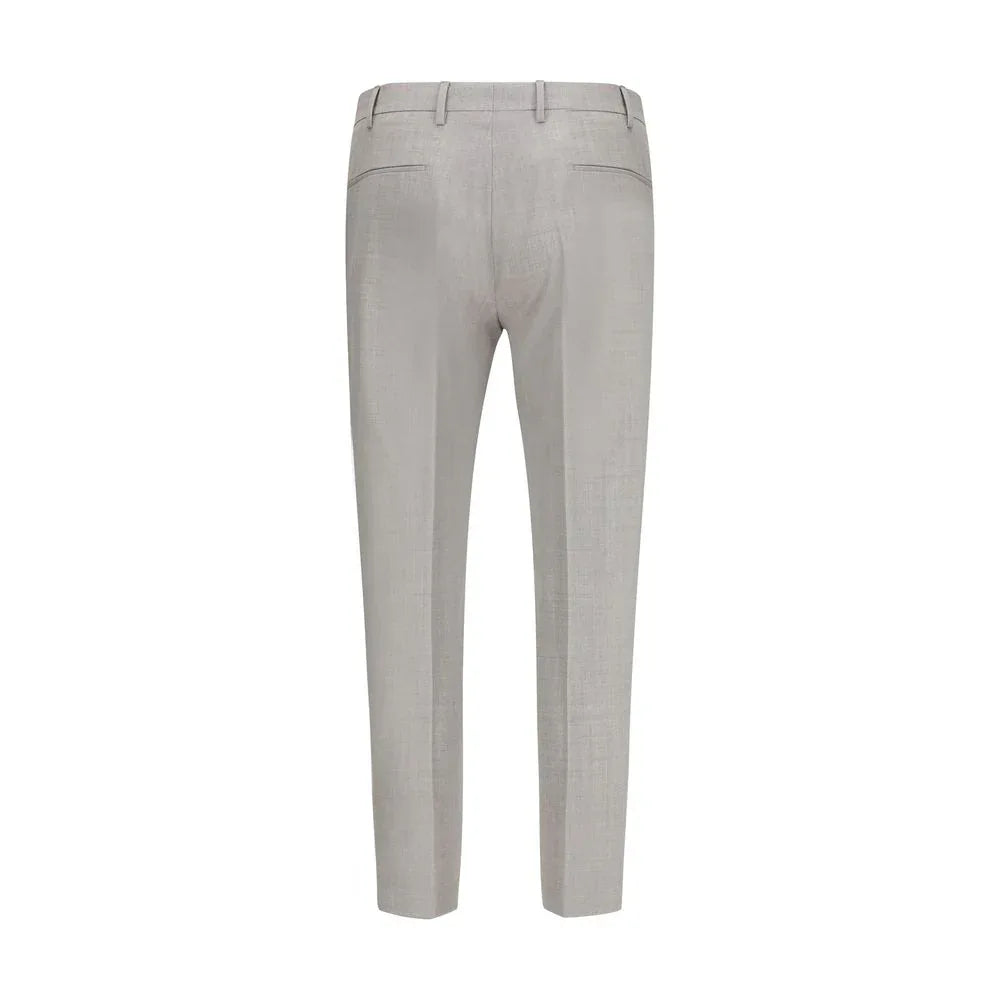 PT Torino Gray Fleece Wool Dress Pants - Zeiniez
