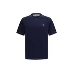 Brunello Cucinelli Blue Cotton T-Shirt - Zeiniez