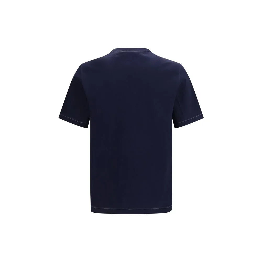 Brunello Cucinelli Blue Cotton T-Shirt - Zeiniez