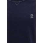 Brunello Cucinelli Blue Cotton T-Shirt - Zeiniez