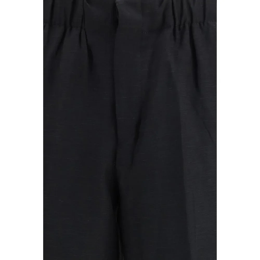 Laneus Black Viscose Casual Pants - Zeiniez