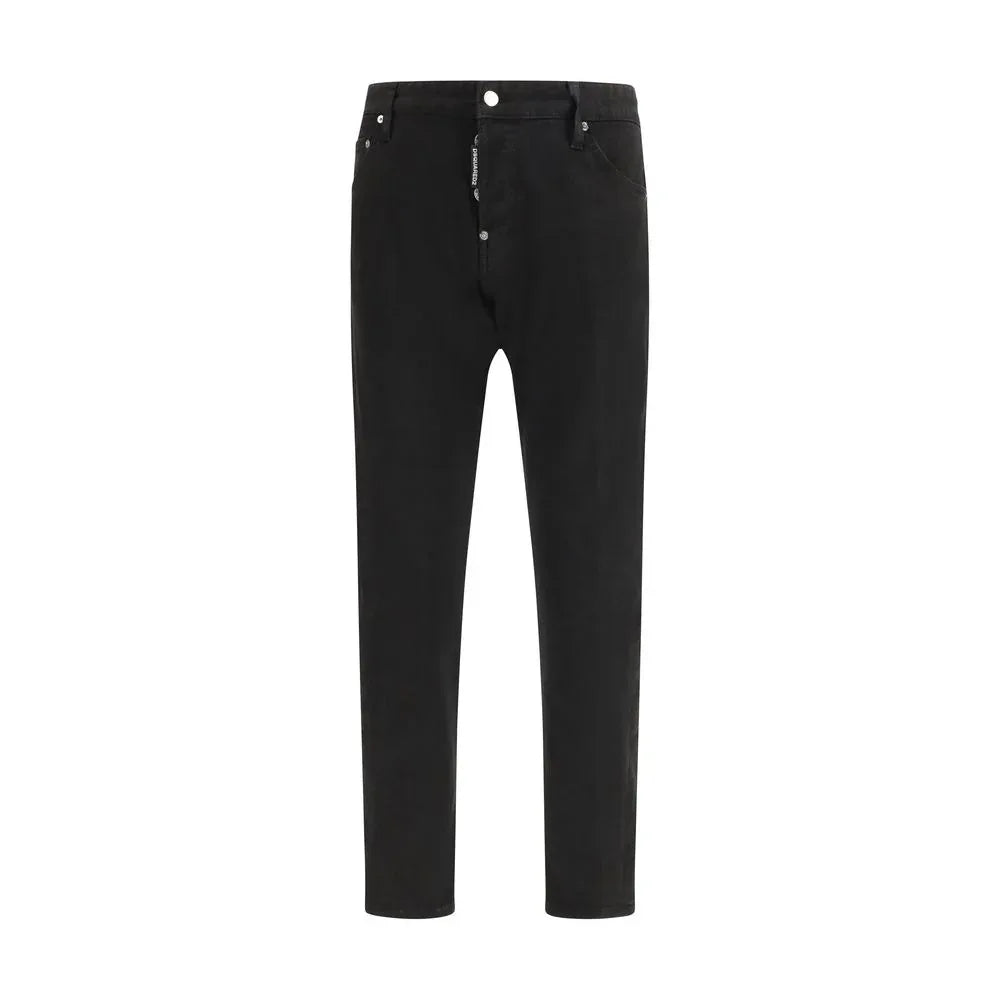Dsquared² Black Cotton Slim Fit Jeans - Zeiniez