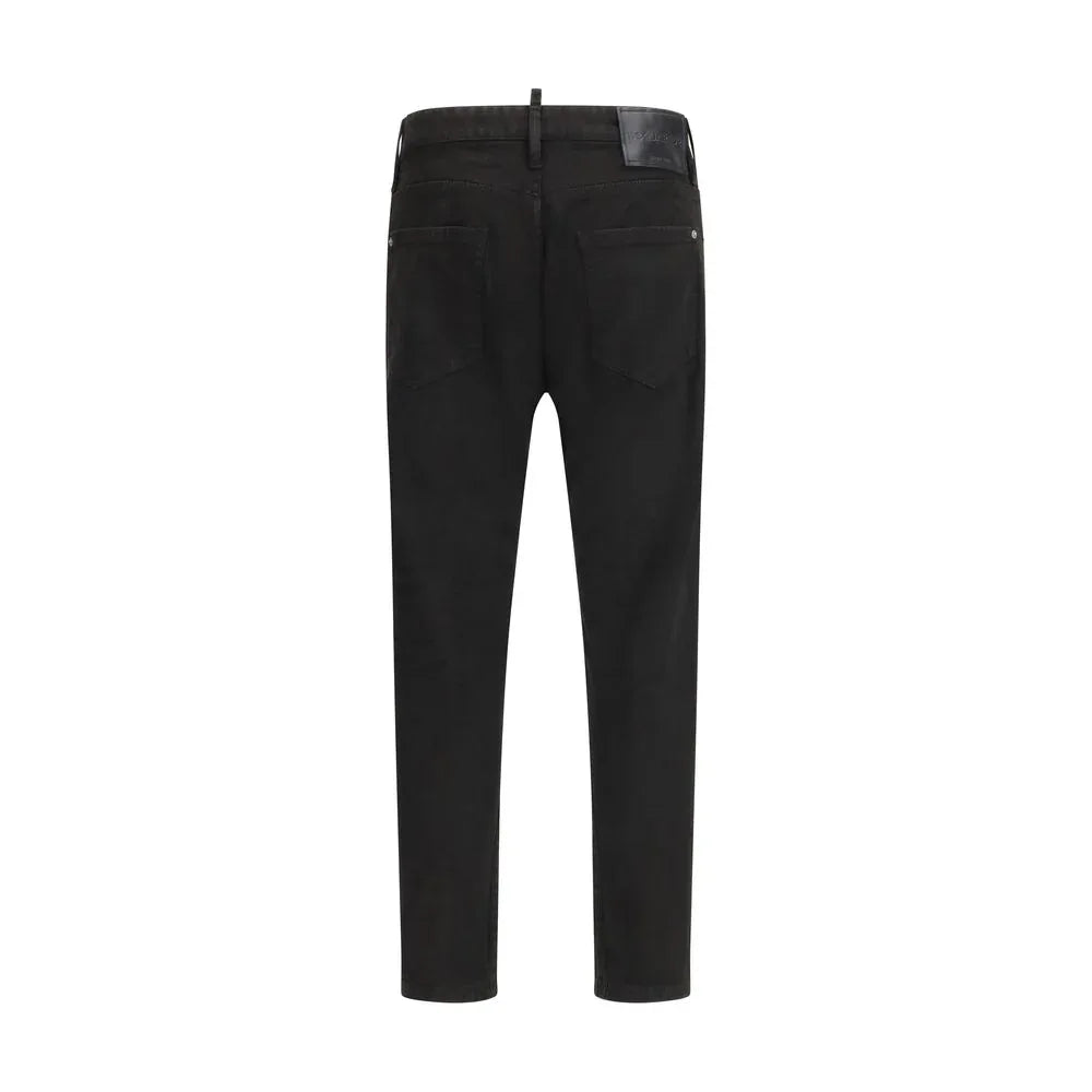 Dsquared² Black Cotton Slim Fit Jeans - Zeiniez
