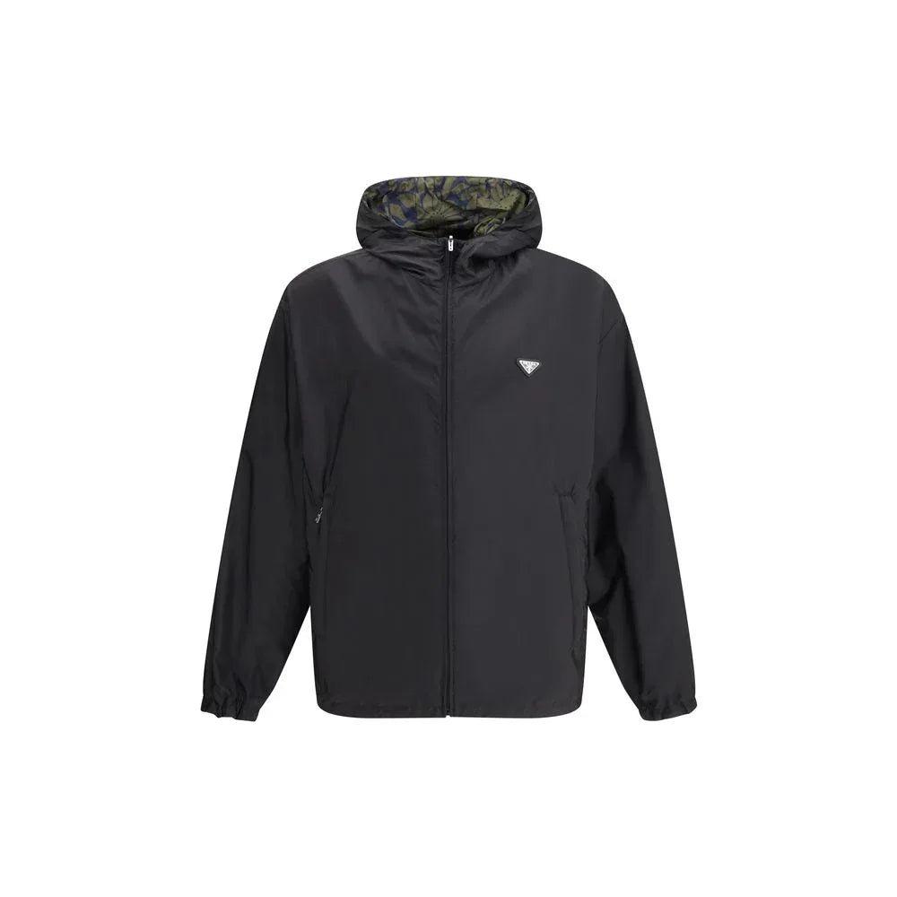 Prada Black Recycled Polyamide Shell Jacket - Zeiniez