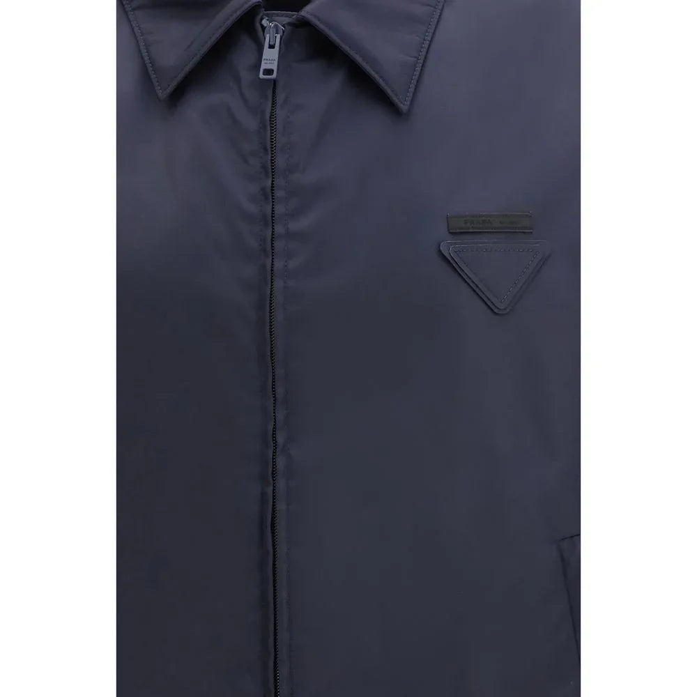 Prada Blue Nylon Shell Jacket - Zeiniez