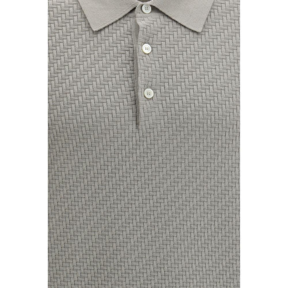Brioni Beige Cotton Polo Shirt - Zeiniez