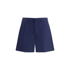Prada Blue Cotton Bermuda Shorts - Zeiniez