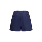 Prada Blue Cotton Bermuda Shorts - Zeiniez