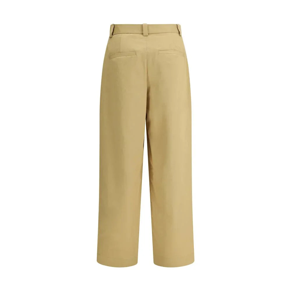 Khaite Beige Cotton Casual Pants - Zeiniez