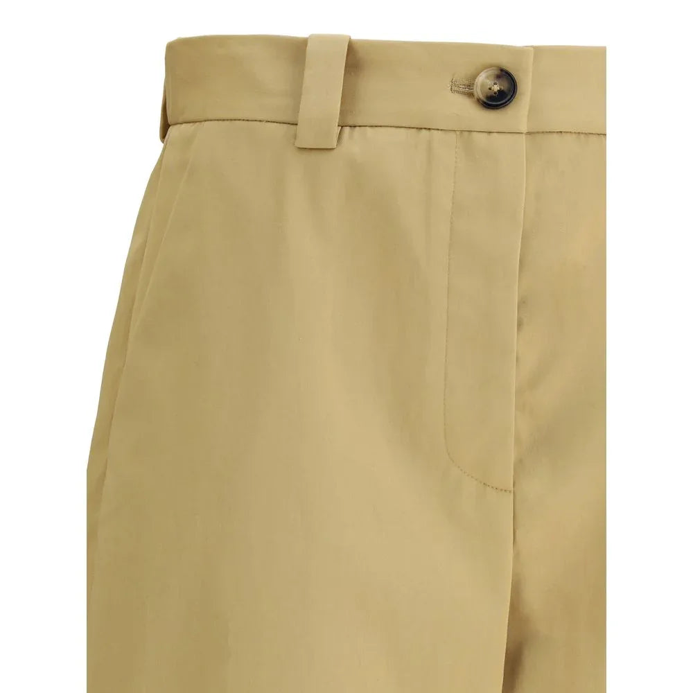 Khaite Beige Cotton Casual Pants - Zeiniez