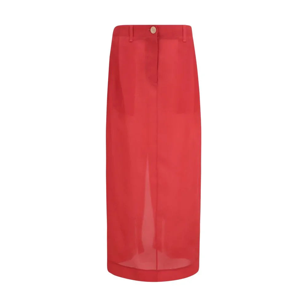 Khaite Multicolor Silk Midi Skirt - Zeiniez