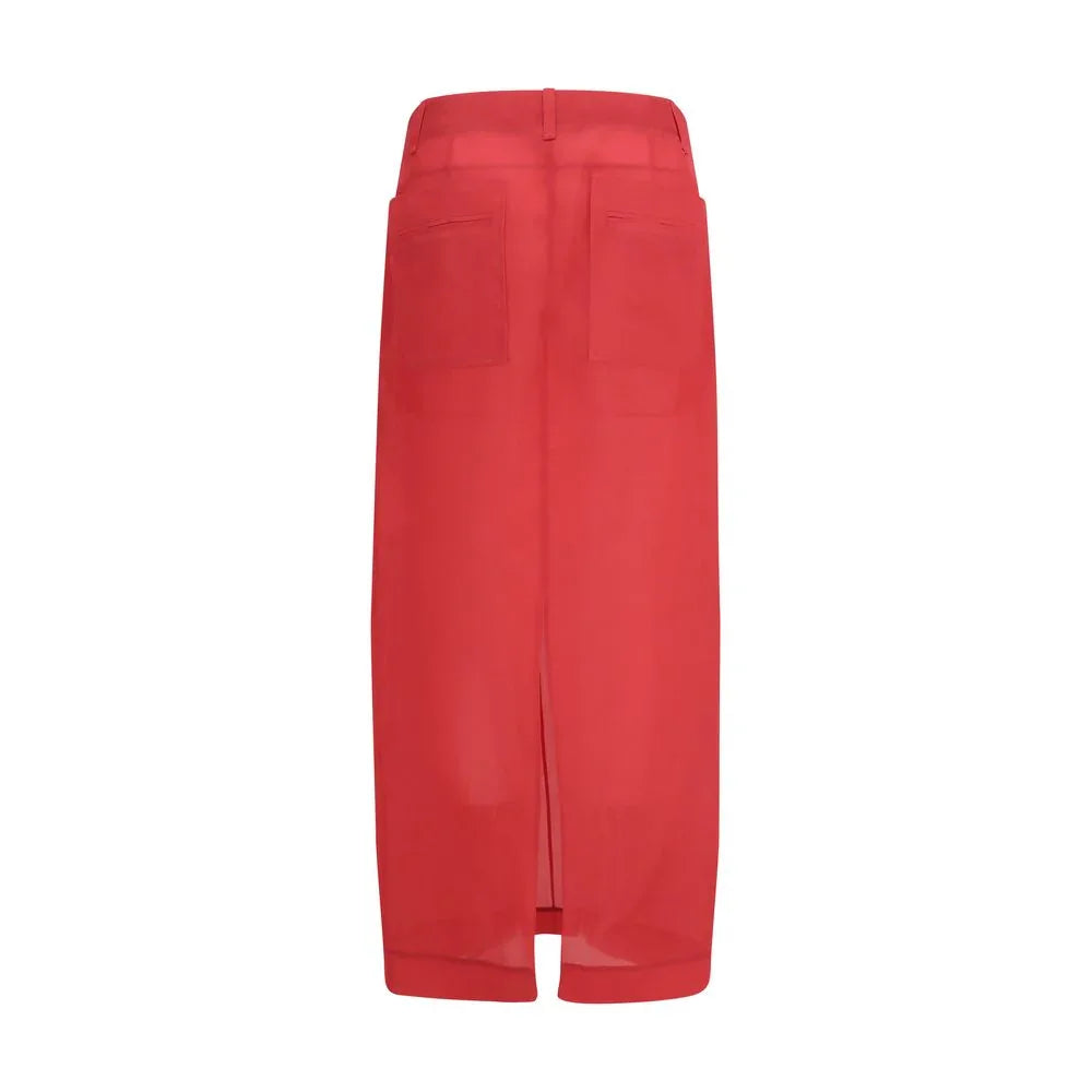 Khaite Multicolor Silk Midi Skirt - Zeiniez