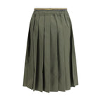 Prada Bicolor Polyester Midi Skirt - Zeiniez
