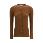 Prada Brown Fleece Wool Cardigan - Zeiniez