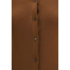 Prada Brown Fleece Wool Cardigan - Zeiniez