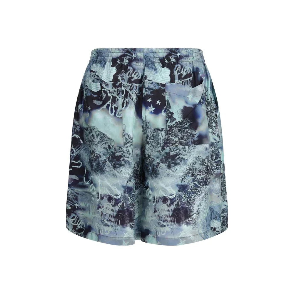 Off-White Multicolor Viscose Bermuda Shorts - Zeiniez