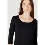 Street One Black Cotton Long Sleeve T-Shirt - Zeiniez