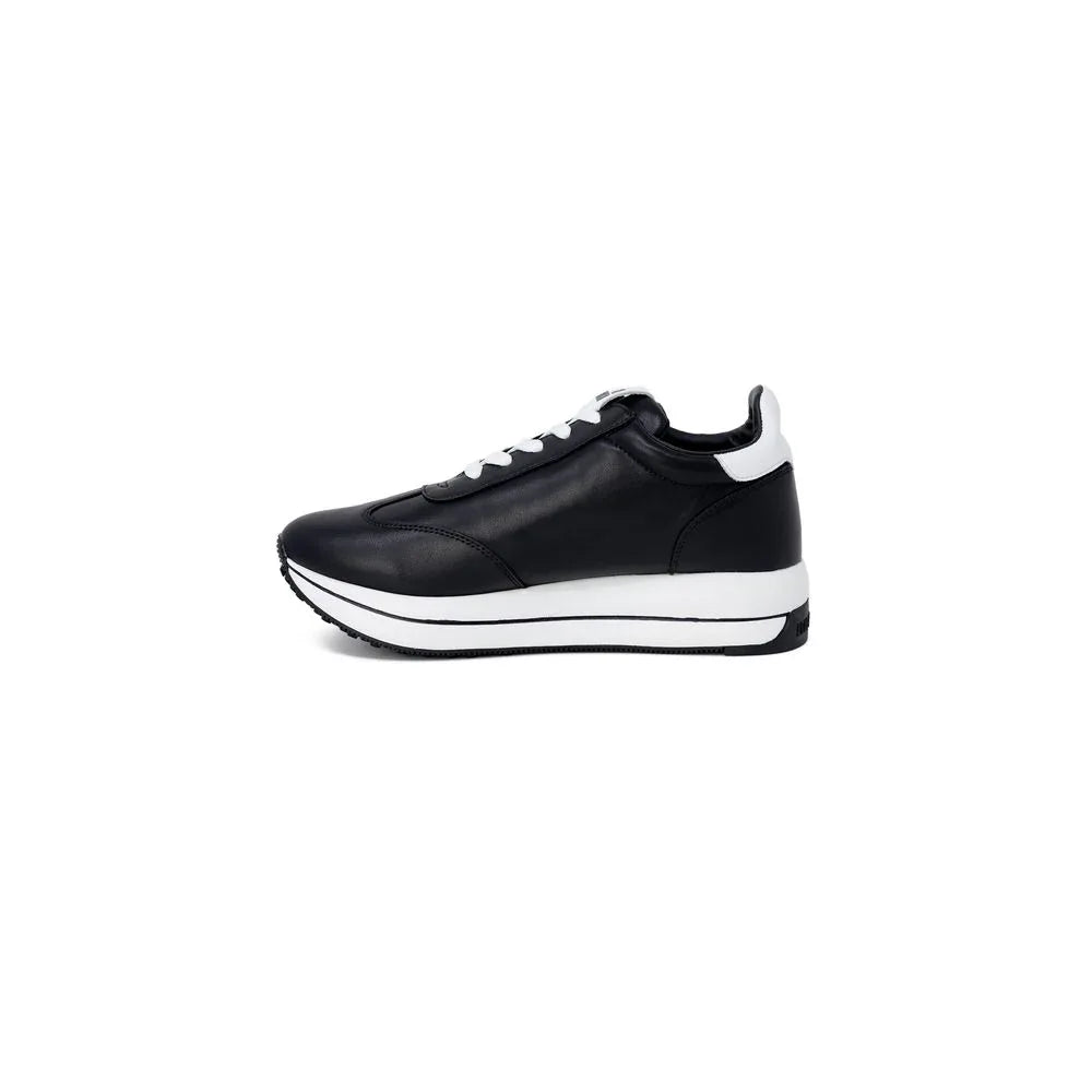 Love Moschino Black Leather Low Top Sneakers - Zeiniez