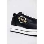 Love Moschino Black Leather Low Top Sneakers - Zeiniez