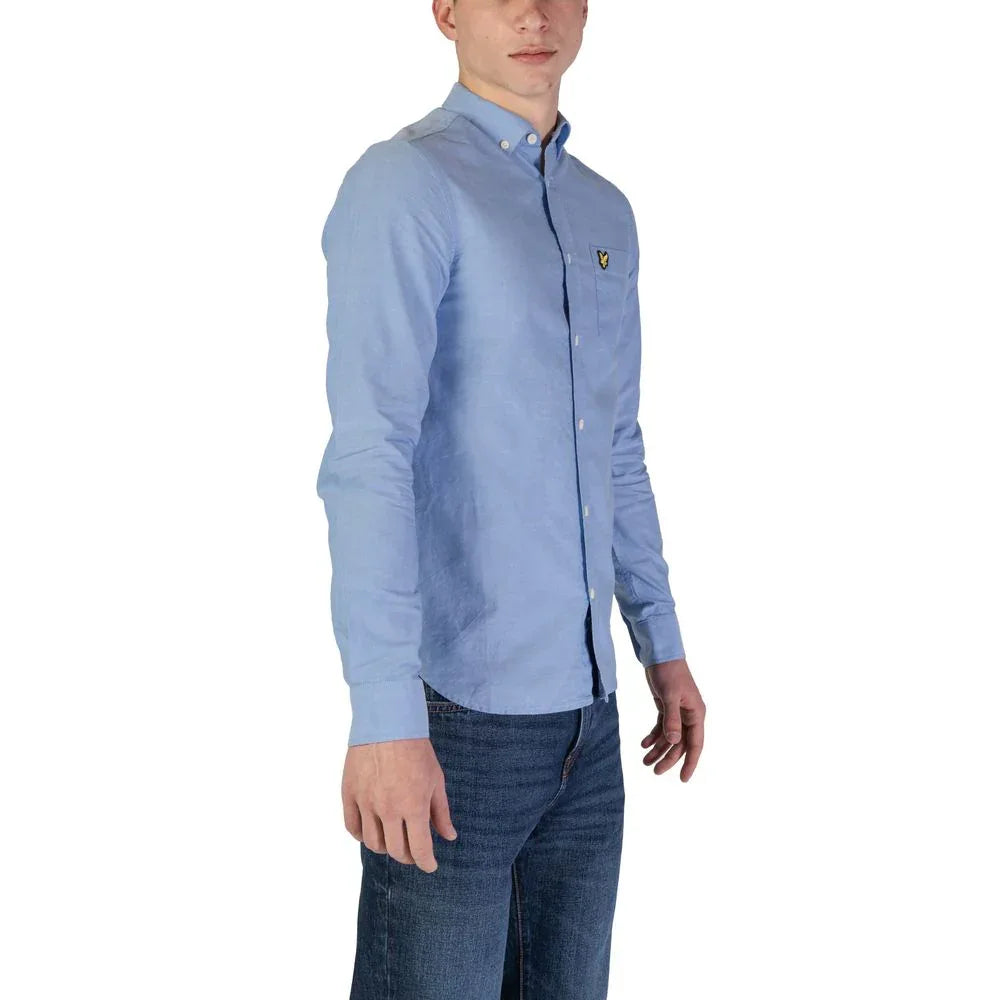 Lyle & Scott Blue Organic Cotton Dress Shirt - Zeiniez
